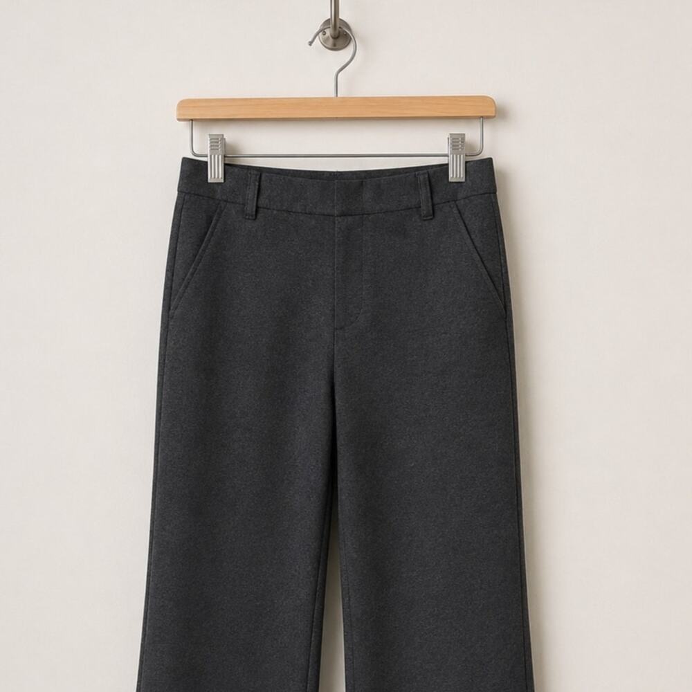 Quince Charcoal Gray Wide Leg Tailored Trousers – Size Small - Picture 3 of 7